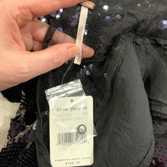 FREE PEOPLE Dance Til Dawn Black SEQUIN DRESS! ๐คฉ - Picture 8 of 8